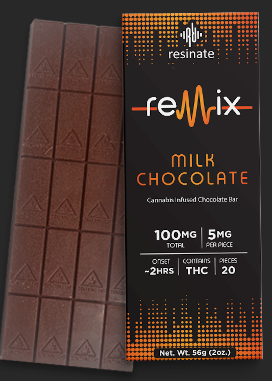 Photograph of product: Remix Cookie Dough Chocolate Bar - 100mg - Resinate