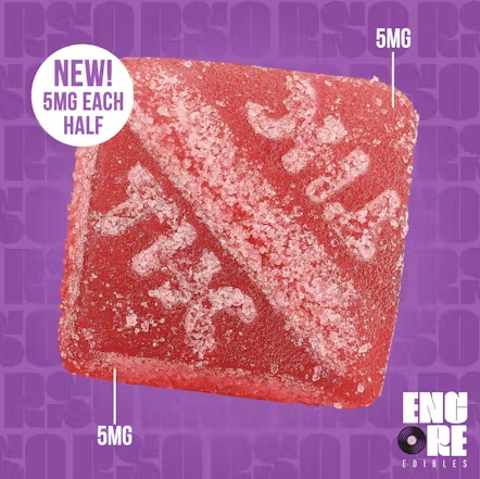 Photograph of product: Encore Pomegranate Punch CBN:TH-oui Gummies CBN46mg T94.4mg I 25866