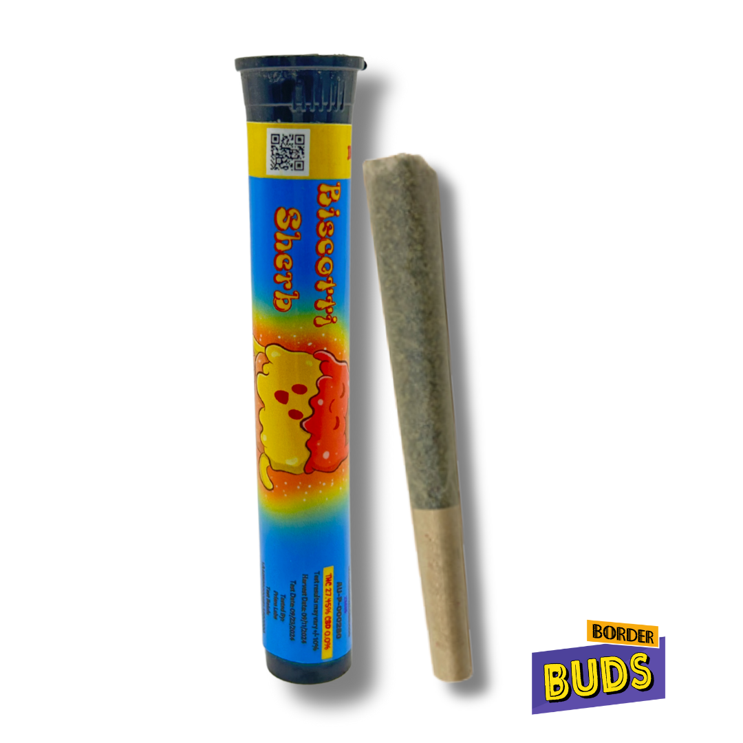 Photograph of product: Biscotti Sherb | Shatter House | 1.5g | Pre-Roll