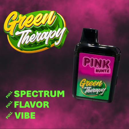 Photograph of product: Green Therapy Pink Runtz 2g Full Spectrum Disposable Vape