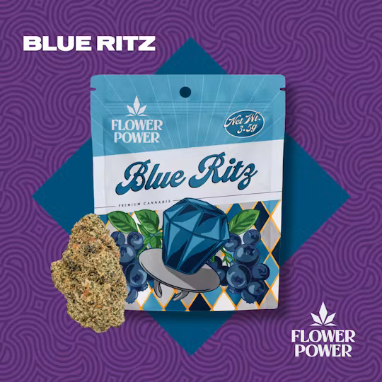 Photograph of product: Flower Power - 3.5g Prepack - Blue Ritz