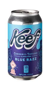 Photograph of product: Keef 10mg Blue Razz Soda - 10mg -  (12oz Can)