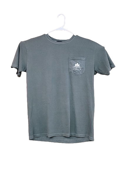 Photograph of product: THRIVE Green Explore t-shirt WITH POCKET