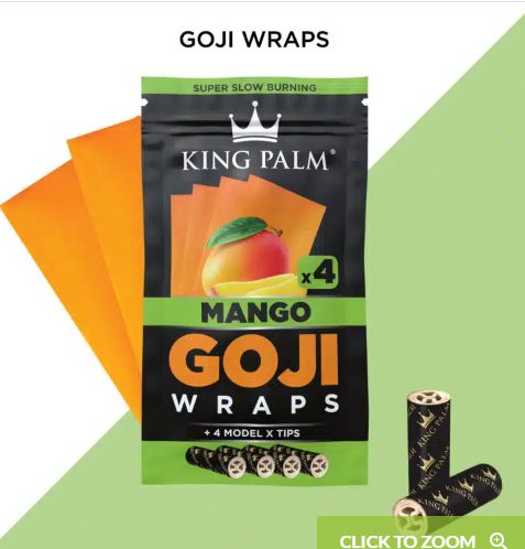 Photograph of product: NC King Palm Goji Wraps - Mango 4pk