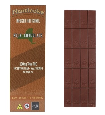 Photograph of product: Nanticoke | Chocolate | Milk Chocolate | 100mg 20pk