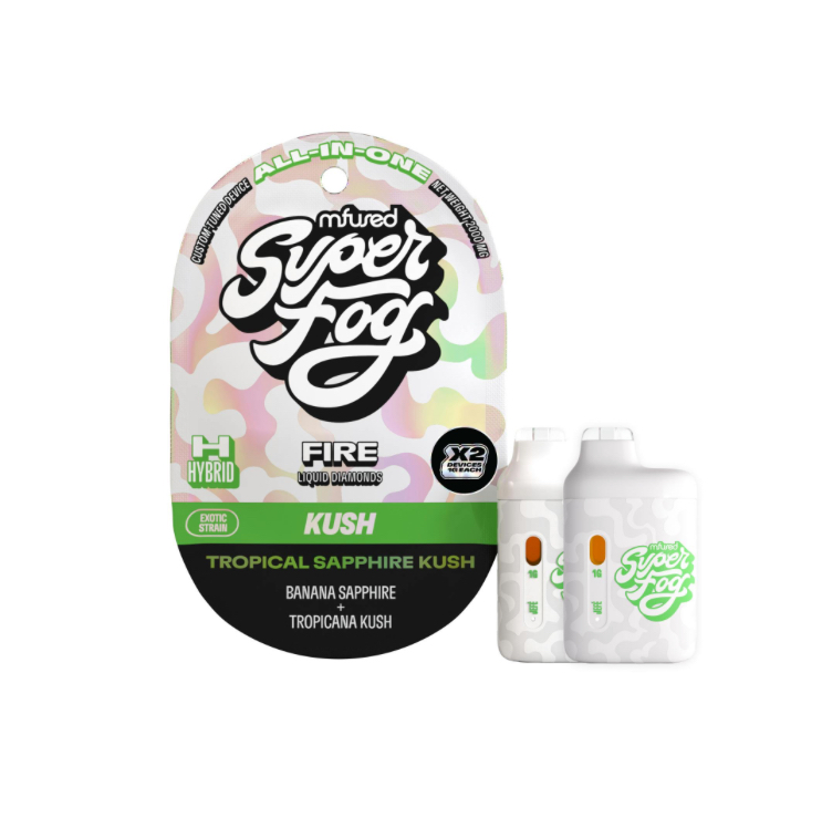 Photograph of product: Mfused | Liquid Diamonds Vape | Tropical Sapphire Kush | Hybrid | 2pk