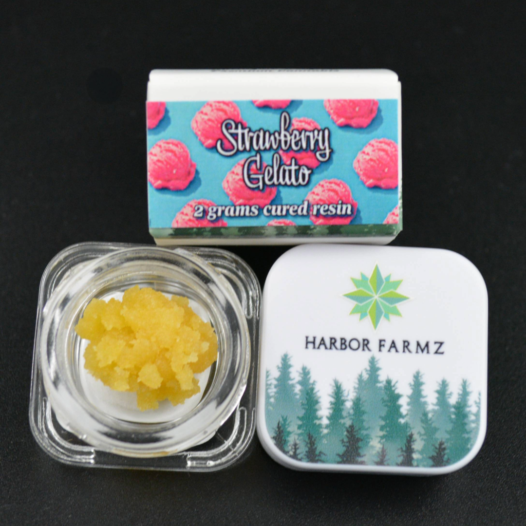 Photograph of product: Harbor Farmz Cured Resin   Strawberry Gelato