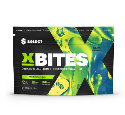Photograph of product: Rainbow Upload X-Bites (10mg/100mg) (Select)