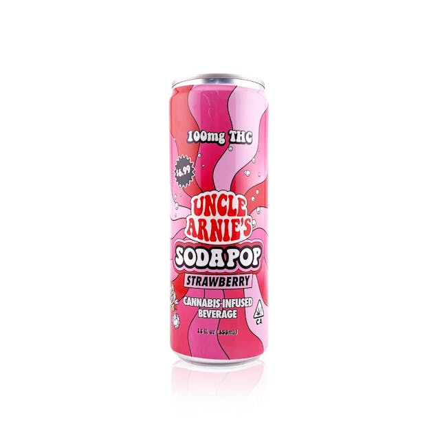 Photograph of product: Strawberry Soda | 12oz 100mg Can - 