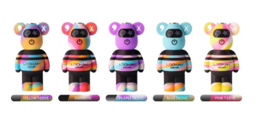 Photograph of product: Lookah | Vape Battery | TyeDye Bear | Assorted Colors
