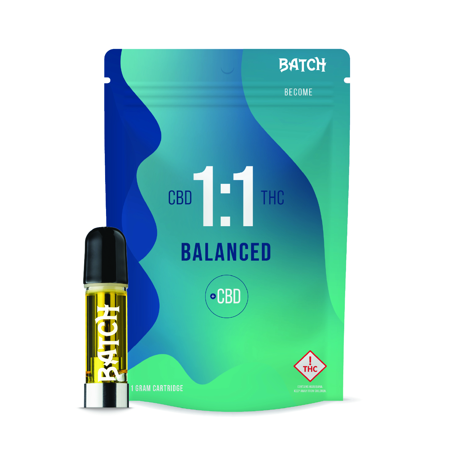Photograph of Product: Batch | Cartridges |  Balanced 1:1 (CBD : THC) | 1 g