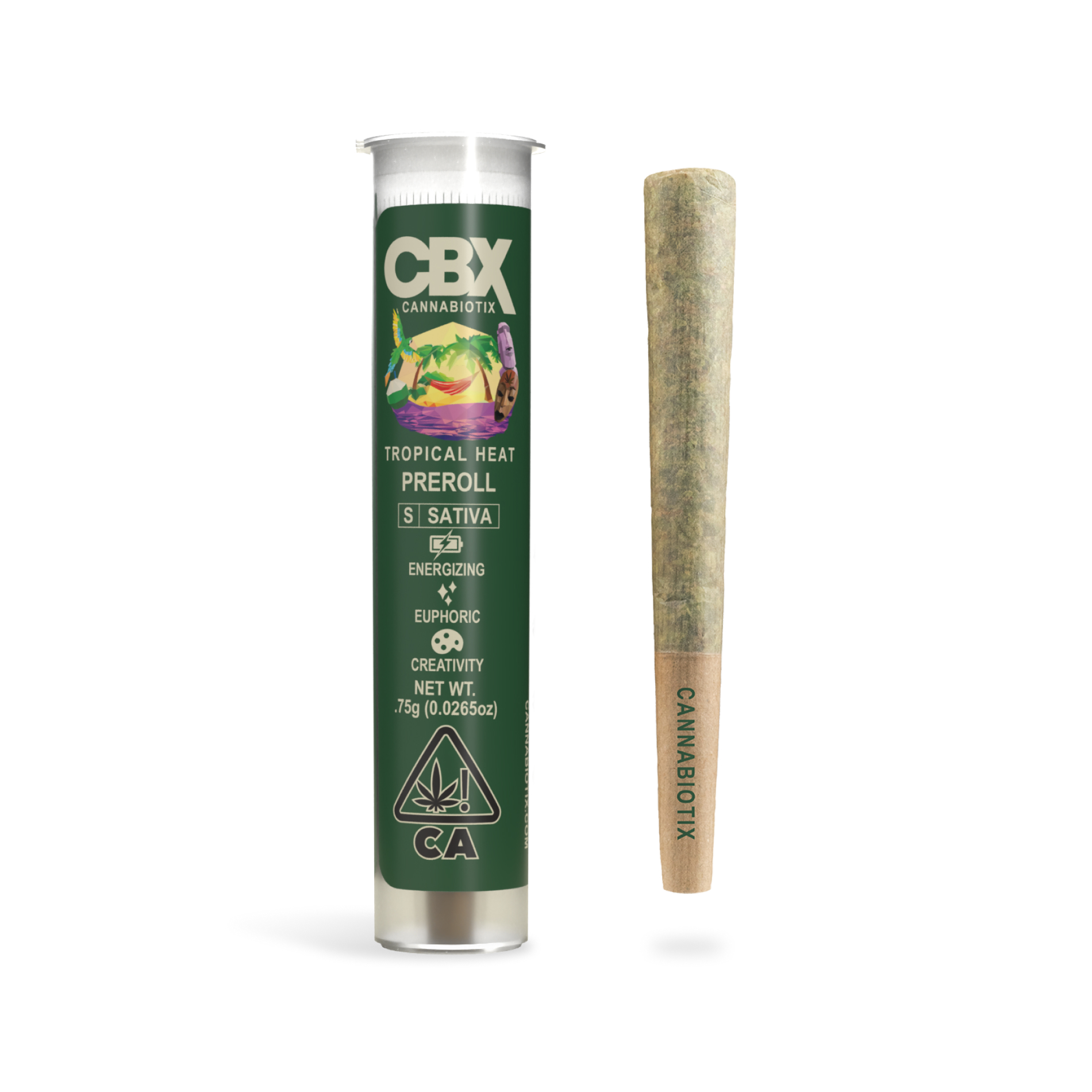 Photograph of product: Cannabiotix - Super Mango Haze (Sativa) Preroll (.75g)