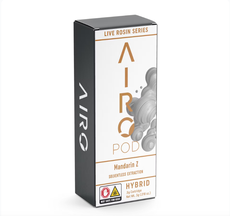 Photograph of product: Airo Mandarin Z 0.5g Live Rosin Pod