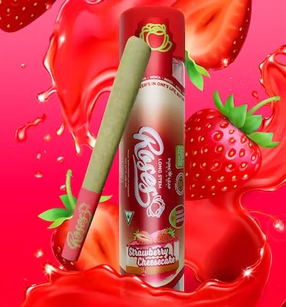 Photograph of Product: PR | Strawberry Cheesecake | 1g | Infused | Long Stem | Roses