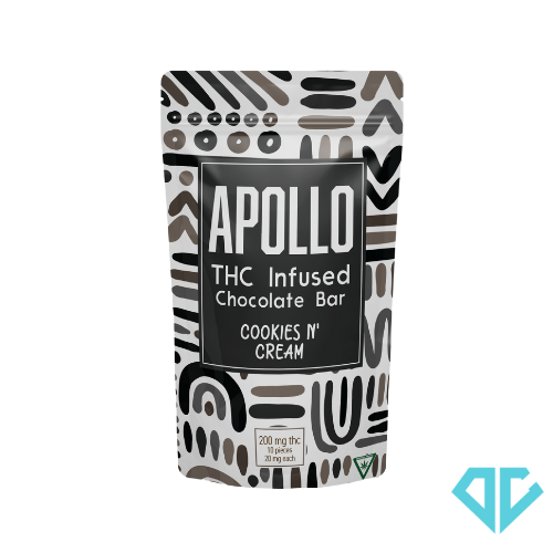 Photograph of product: Apollo Cookies n Cream Chocolate Bar 200mg