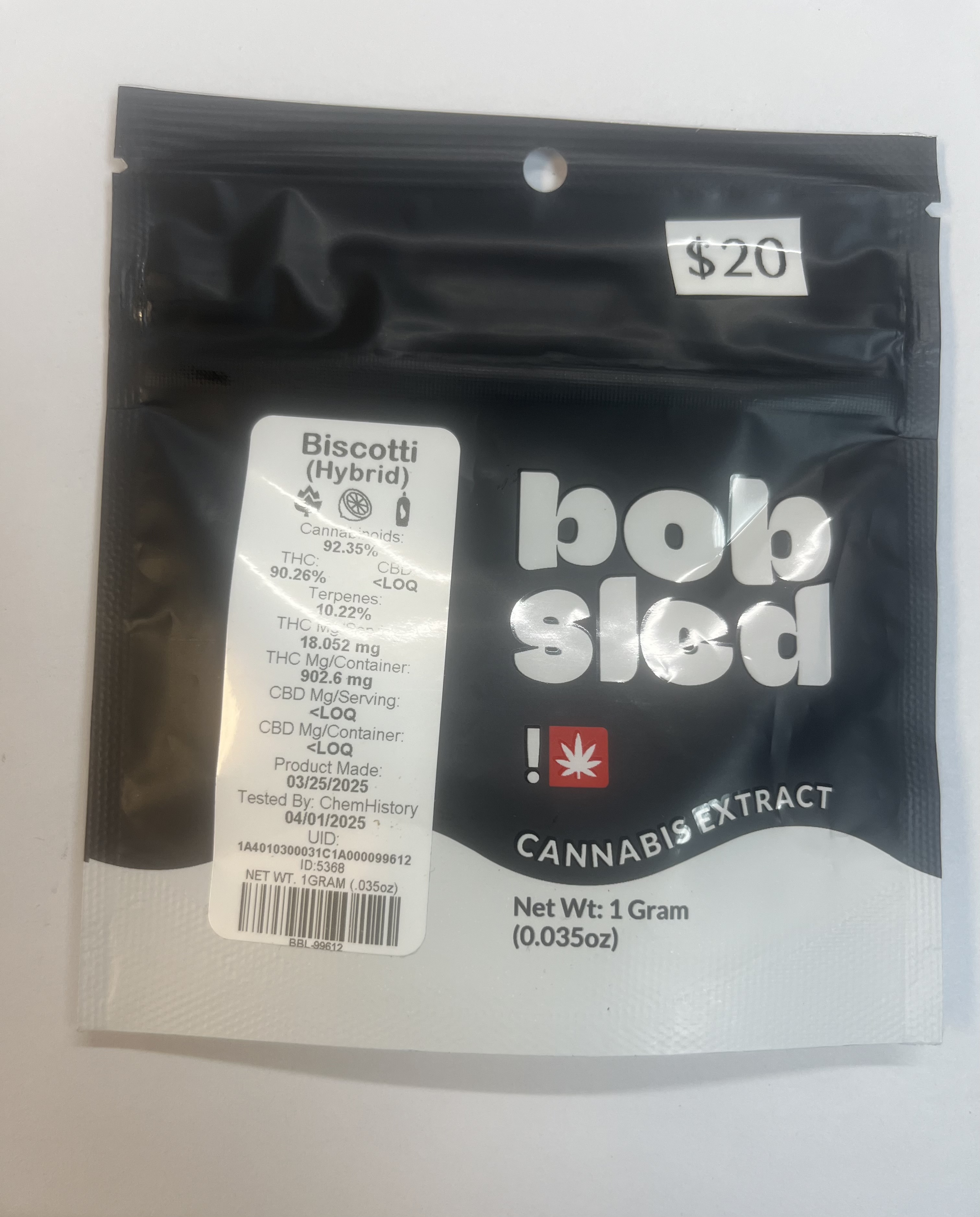 Photograph of product: Biscotti Black Line Cart - Bobsled