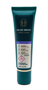Photograph of product: 8:1:1 Escape Artist Relief Cream - Lavender - 800mg CBD/100mg CBG/100mg TH-oui