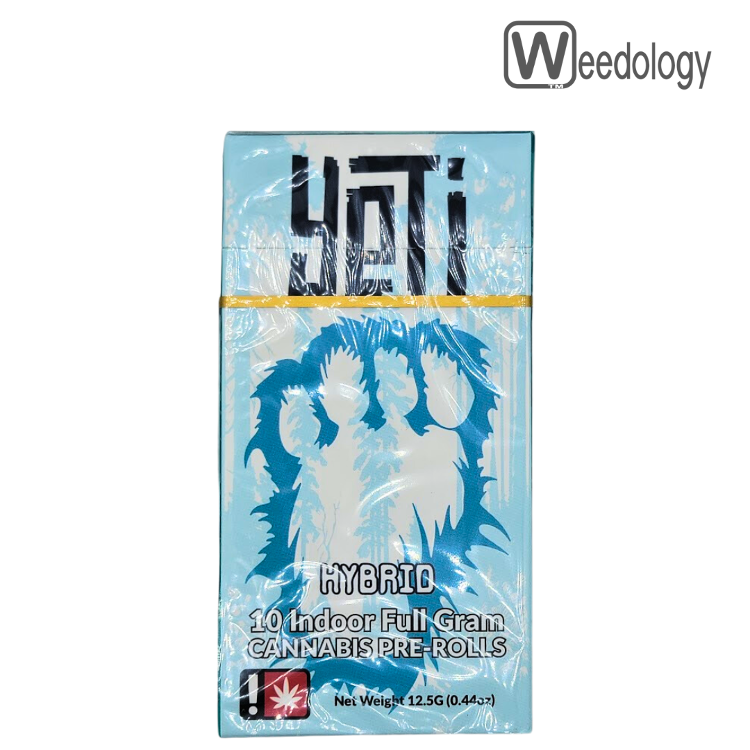 Photograph of product: Yeti 10pk GMO PIE(H)/TEA TIME(H)1g Pre-Rolls