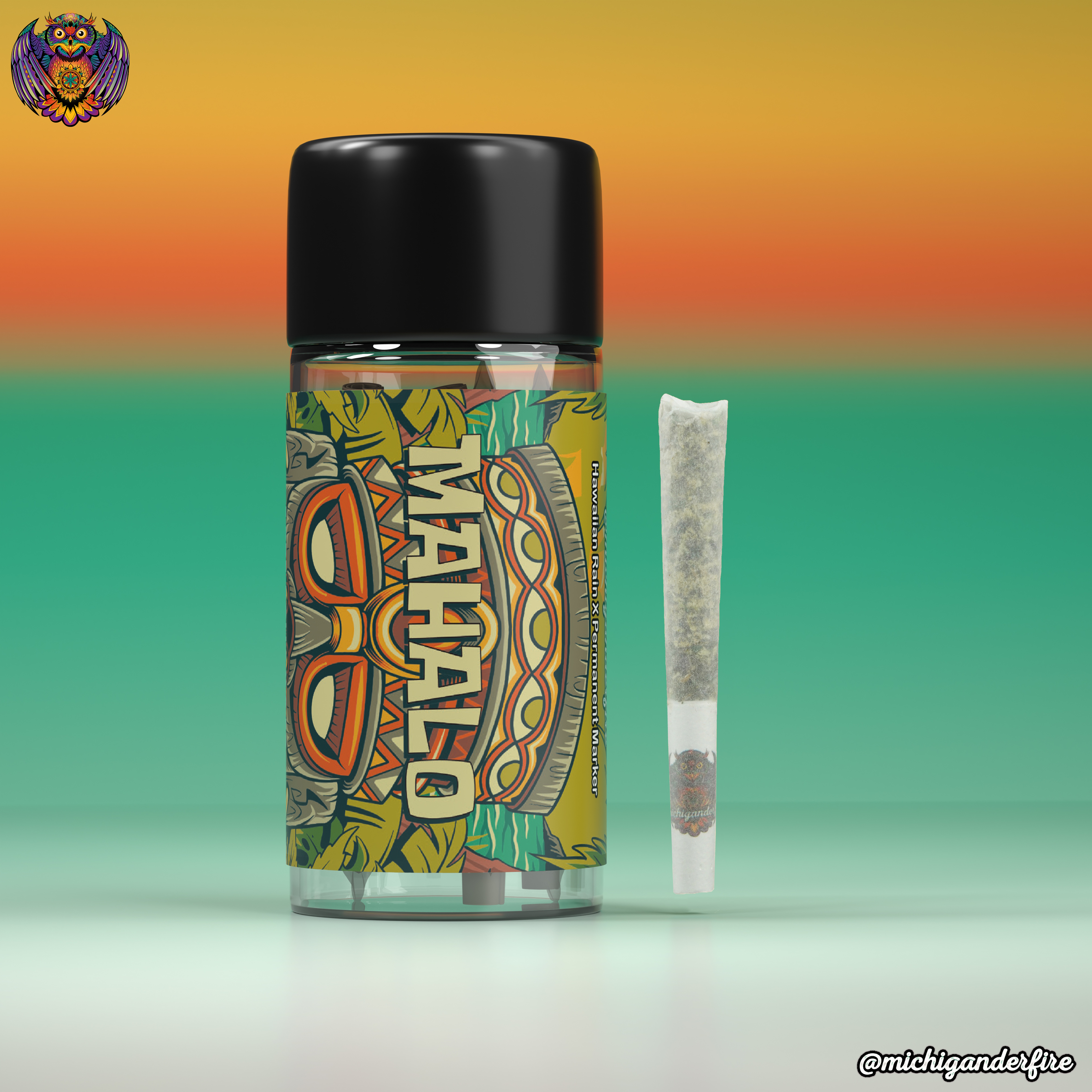 Photograph of product: Pre-Roll | Michigander Fire | Mahalo 5 pack