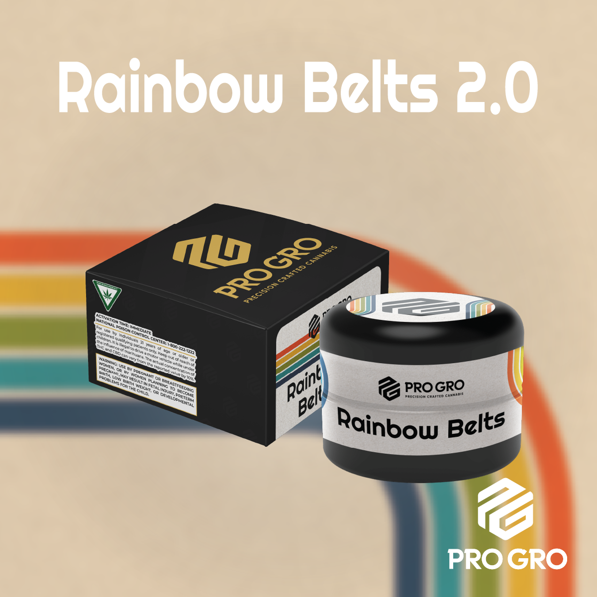 Photograph of product: ProGro Rainbow Belts Live Rosin | 1g