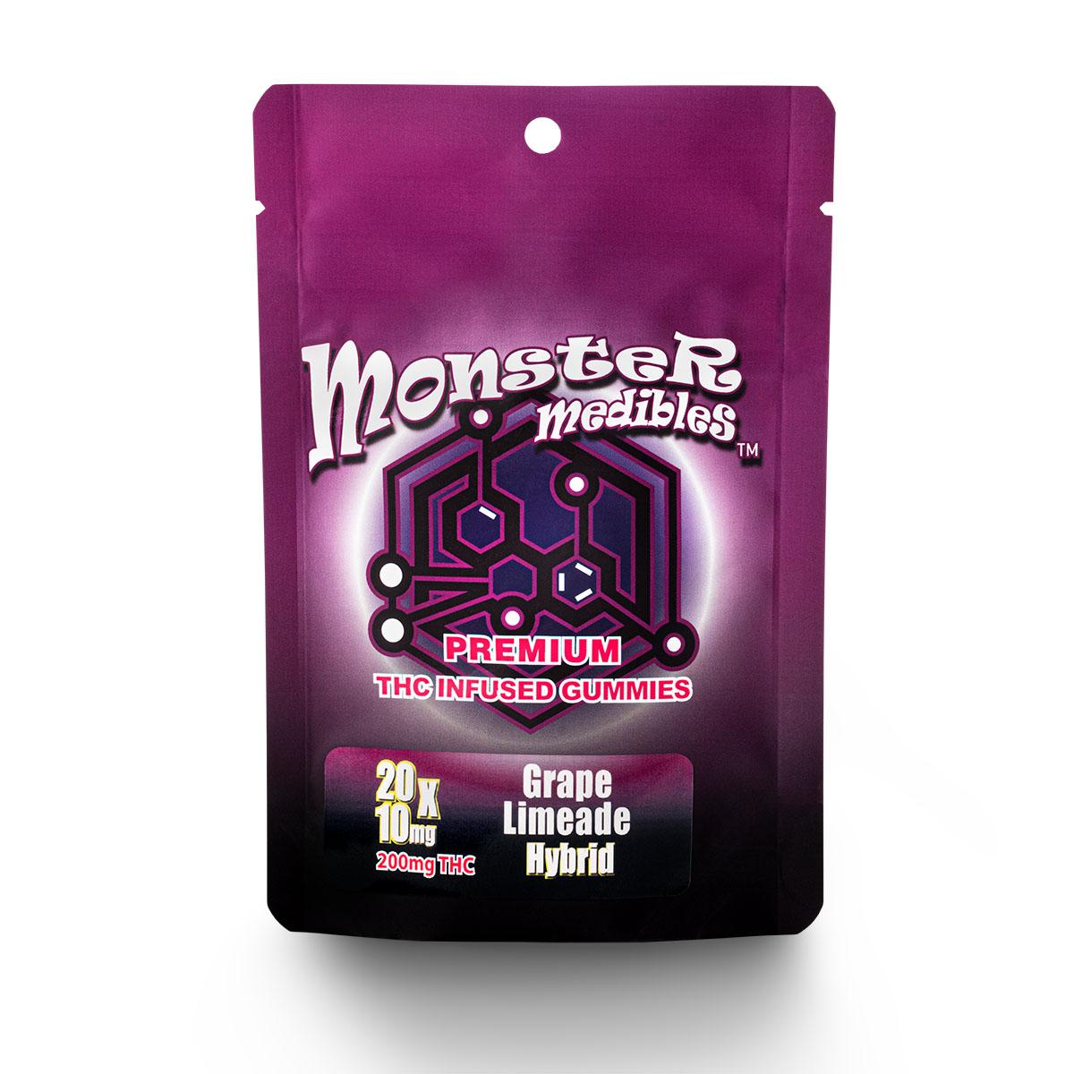 Photograph of product: Monster 200mg Gummy - (H) Grape Limeade - REC