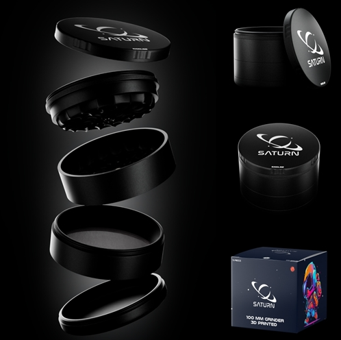 Photograph of product: Saturn Grinder | 100MM | Onyx