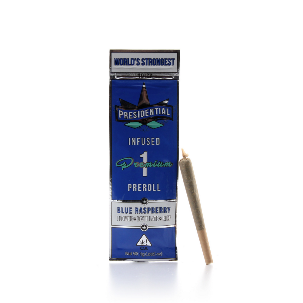 Photograph of product: Presidential - Blue Raspberry Preroll 1g