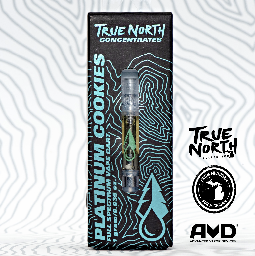 Photograph of product: True North Collective Platinum Cookies Full Spectrum Cartridge | 1g