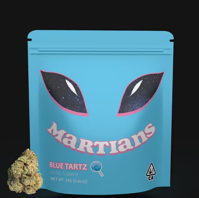 Photograph of product: Martians Blue Tartz Flower 14g