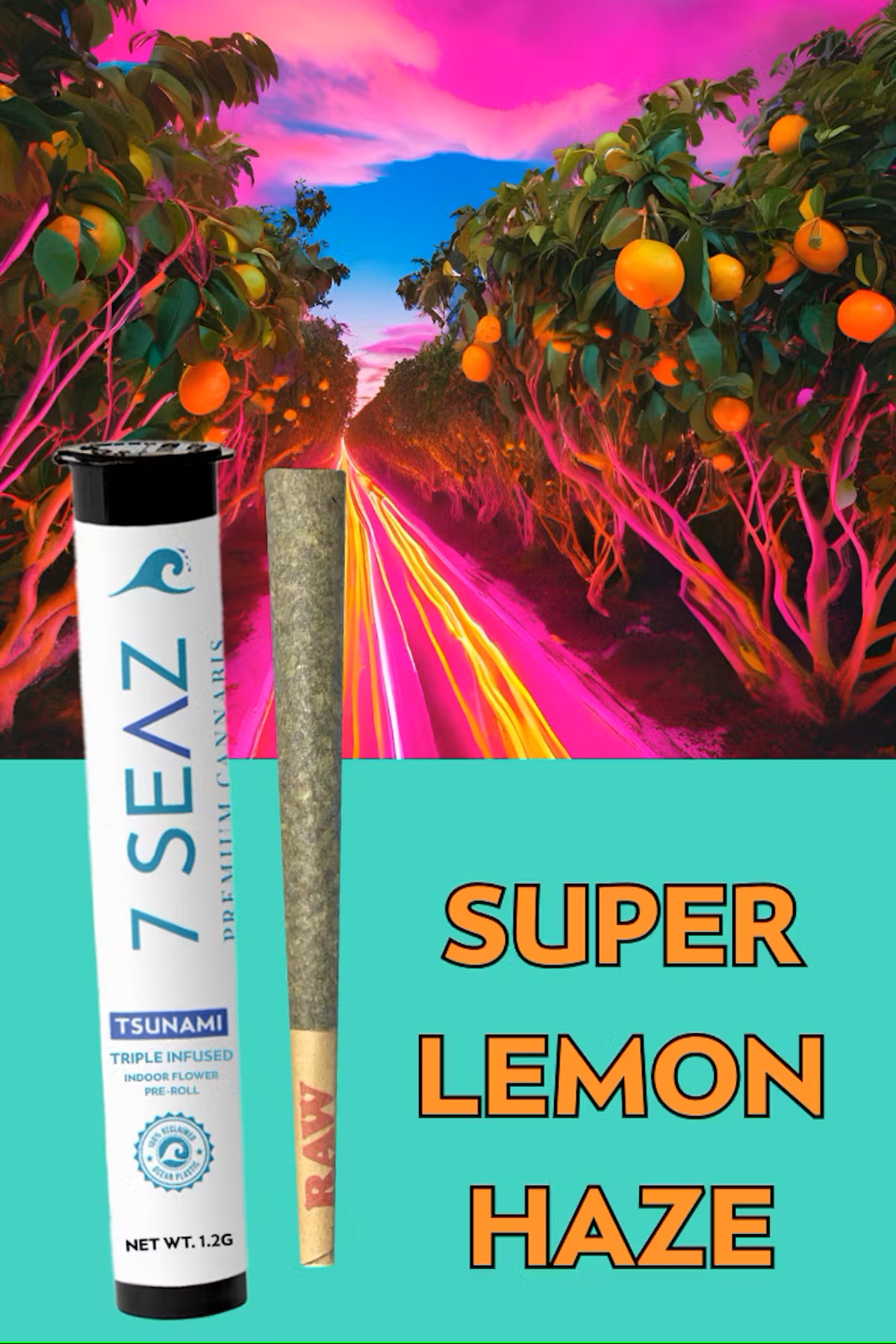 Photograph of product: 7 Seaz | Triple Infused Preroll | Super Lemon Haze