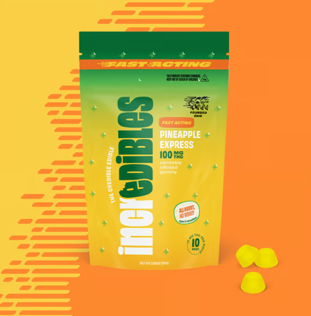 Photograph of product: Pineapple Express Fast Acting Gummies 10pk | 100mg