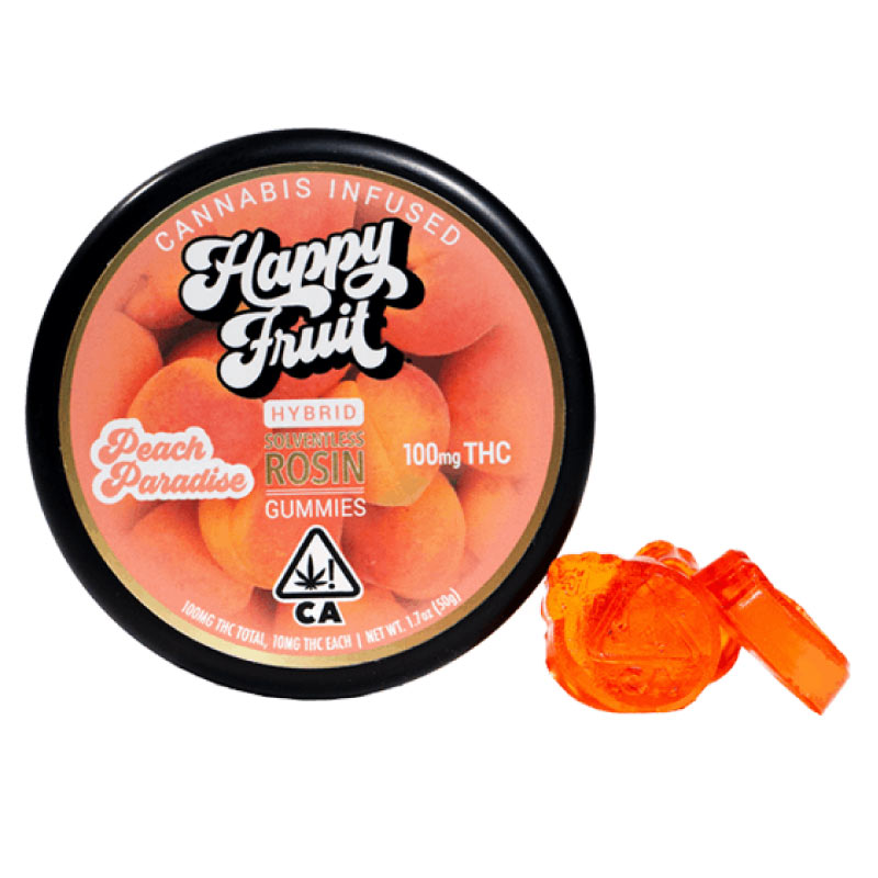 Photograph of product: PEACH PARADISE ROSIN GUMMIES 100MG