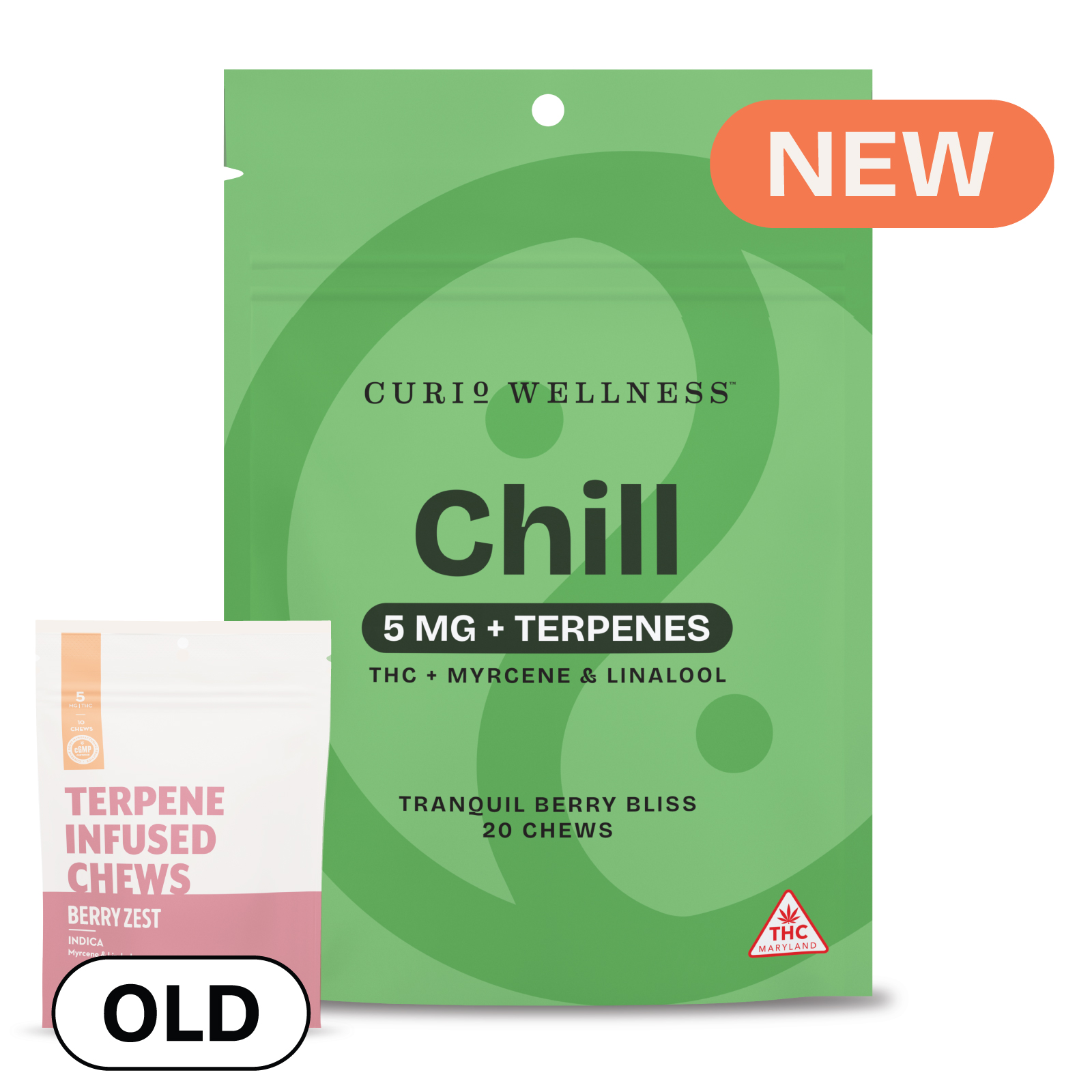 Photograph of product: Chill 5mg + Terpenes | Tranquil Berry Bliss Chews (Formerly Berry Zest Terpene Infused Chews)