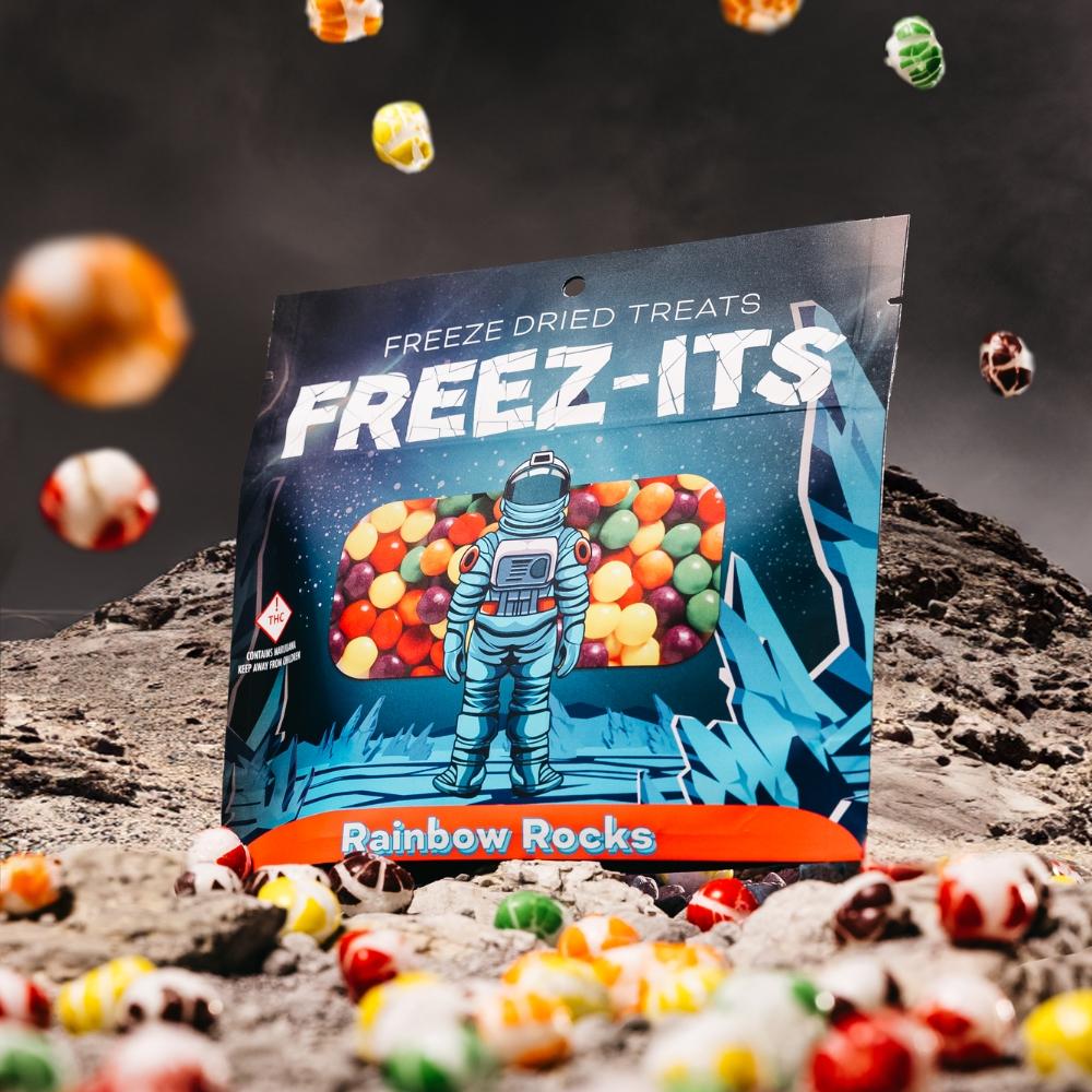 Photograph of Product: Freeze Dried Candy - 100mg - Rainbow Rocks (FREEZ-ITS)