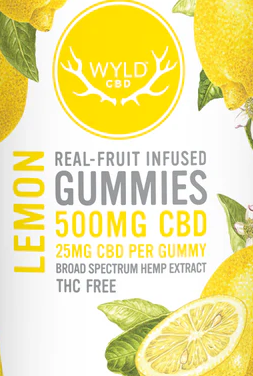 Photograph of product: WYLD CBD Gummies - Lemon (2 Pack)