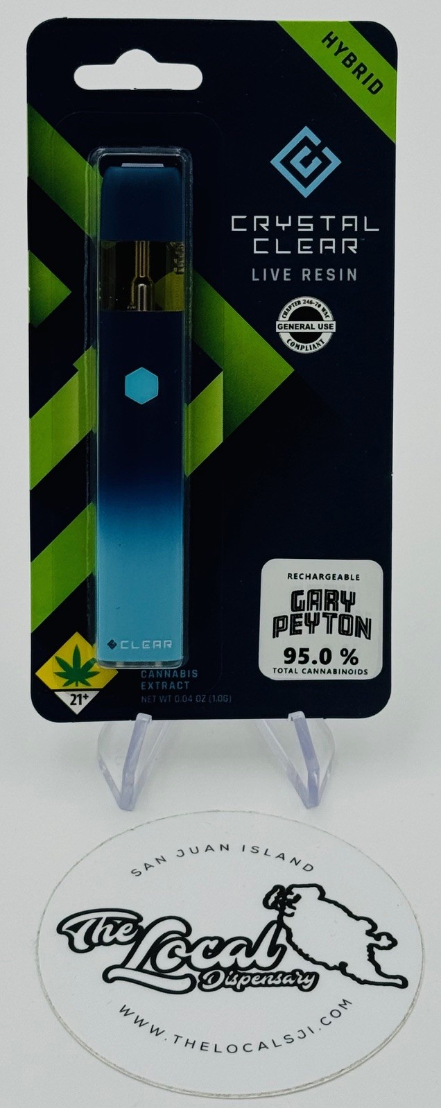 Photograph of product: Gary Peyton Live Resin Disposable Cartridge