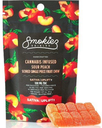 Photograph of product: Gummy | Sour Peach | 100mg