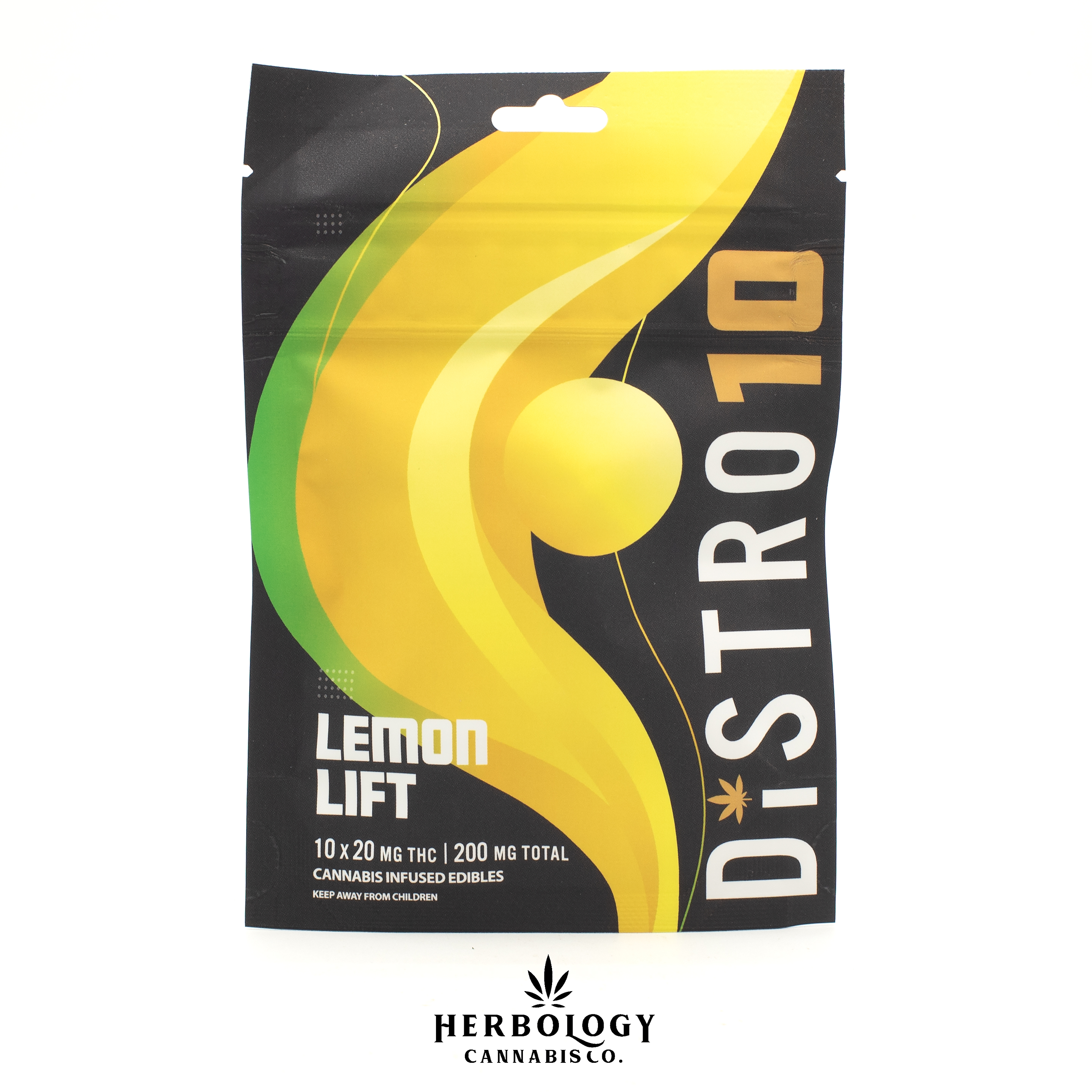 Photograph of product: Distro 10 | Gummy | Lemon Lift | 200mg