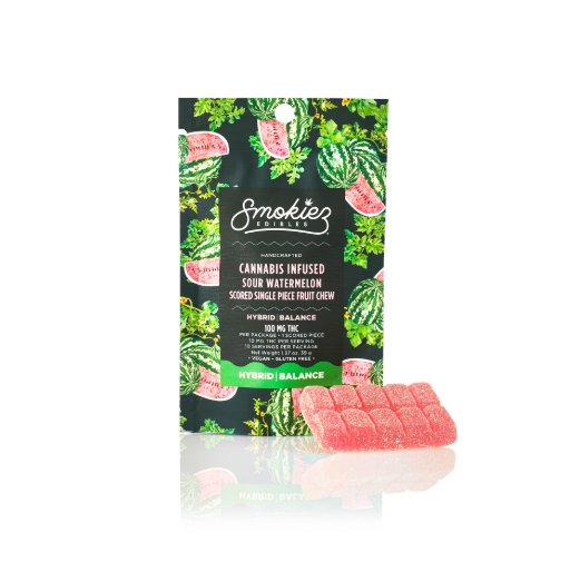 Photograph of product: CNS Smokiez Fruit Chew - Watermelon Sour 100mg (1pk)