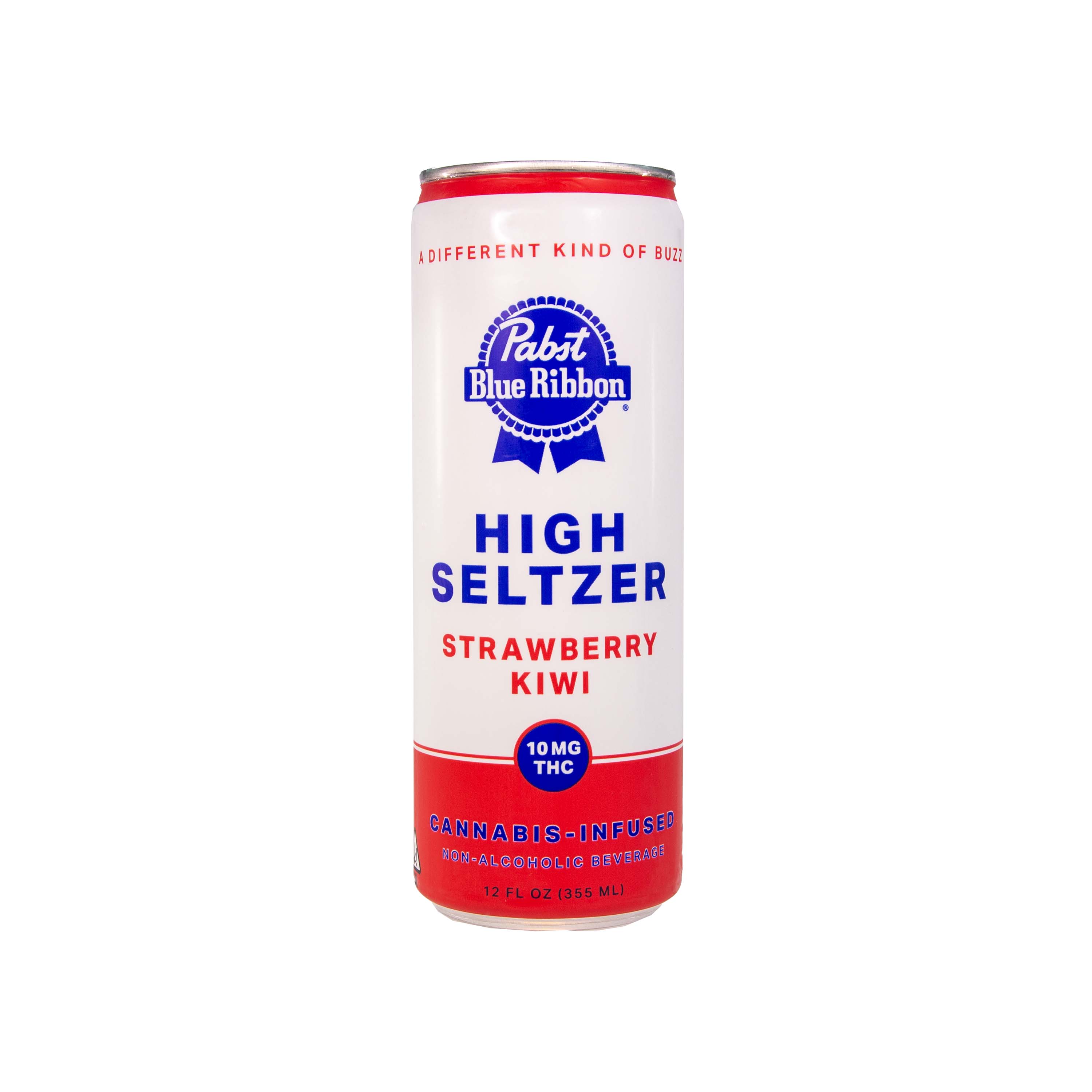 Photograph of product: Pabst Blue Ribbon | Strawberry Kiwi Infused Seltzer (10mg TH-oui)