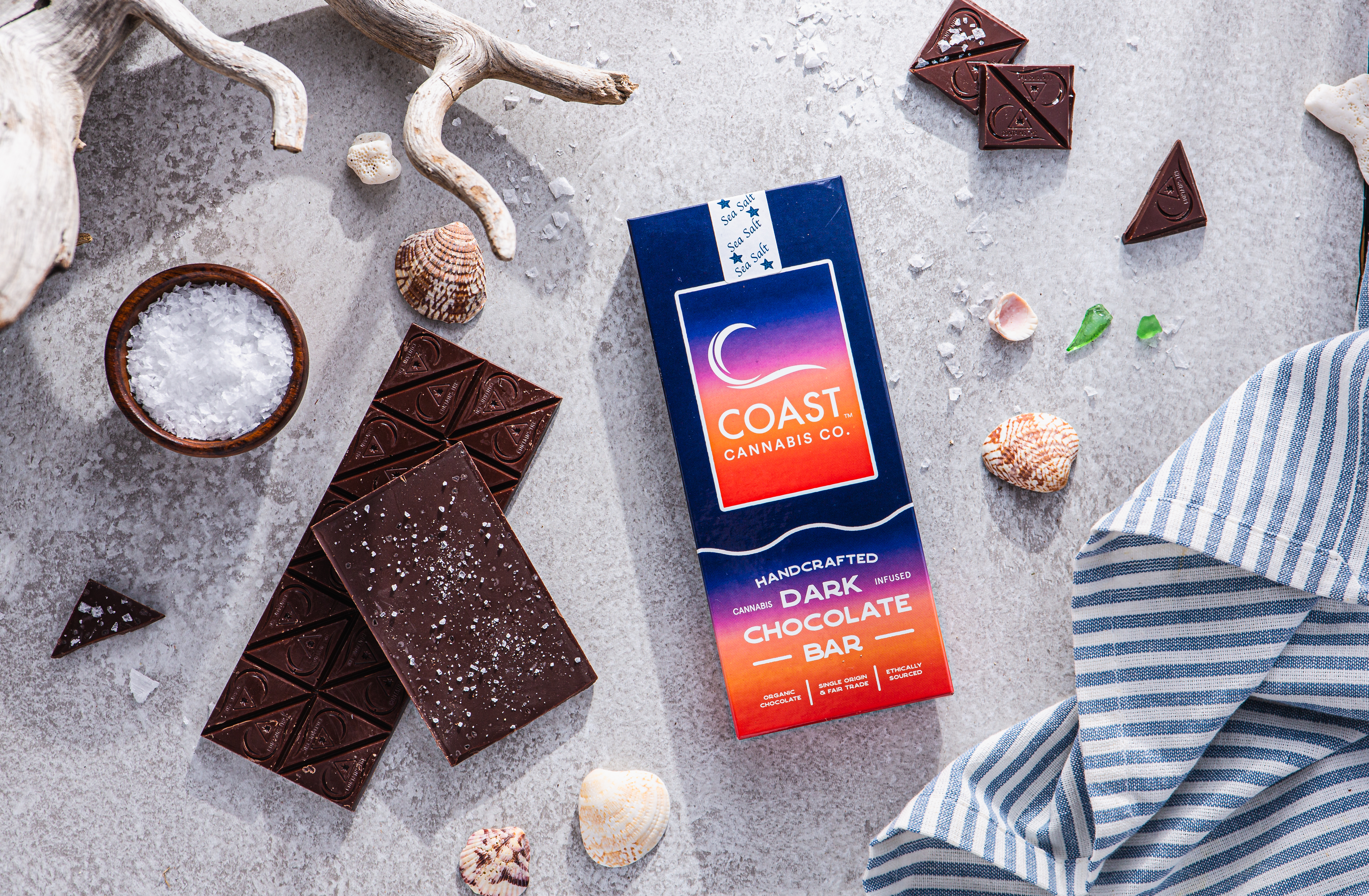 Photograph of product: Chocolate (Dark) | Sea Salt | 100 mg | Coast