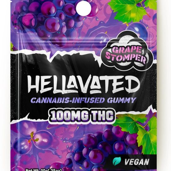 Photograph of product: Hellavated Gummy: Grape Stomper - 