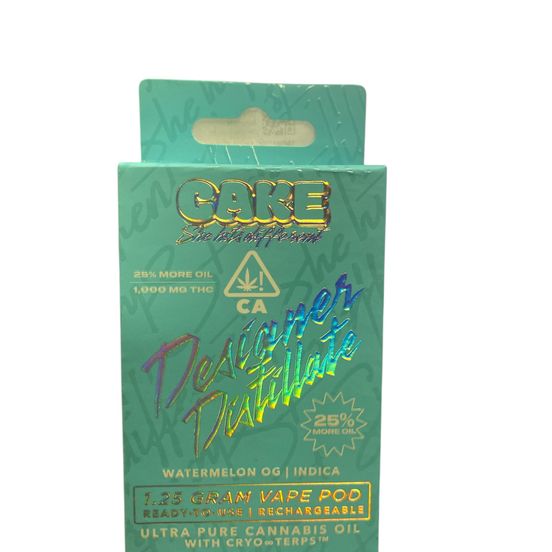 Photograph of product: Cake - Watermelon OG 1.25g Rechargeable Designer Distillate - 