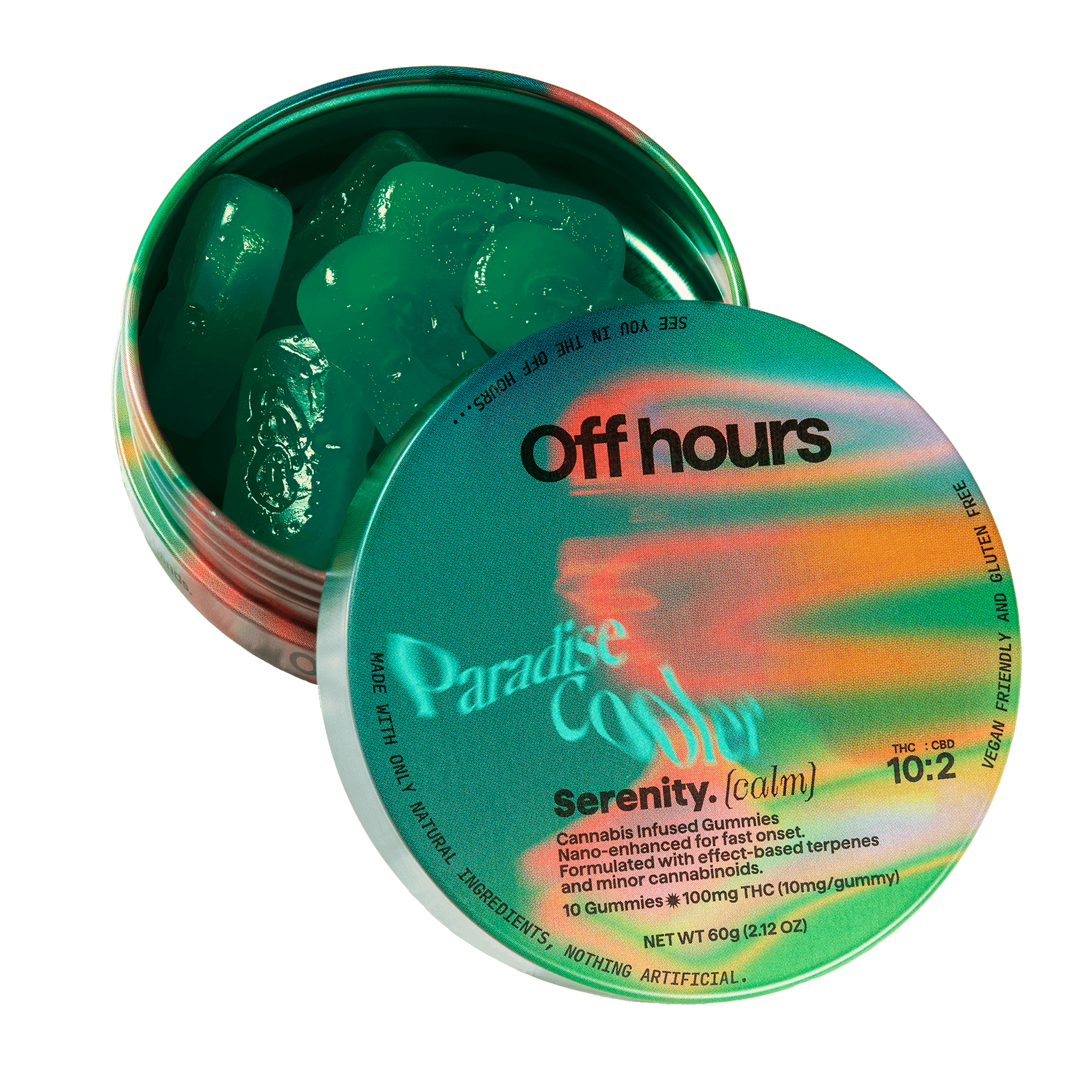Photograph of product: Off Hours | Serenity Paradise Cooler Gummies | 10 pack 100mg