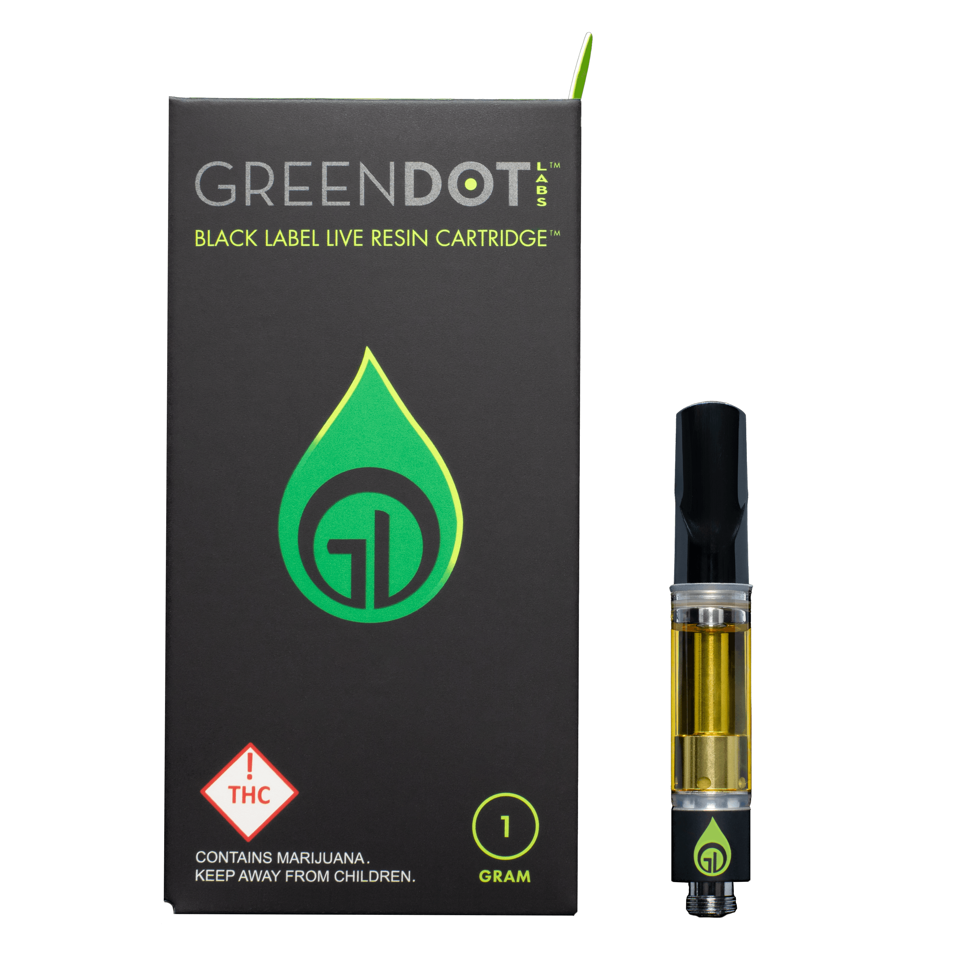Photograph of product: Green Dot | 1g Cart | Black Label | Sex on the Beach