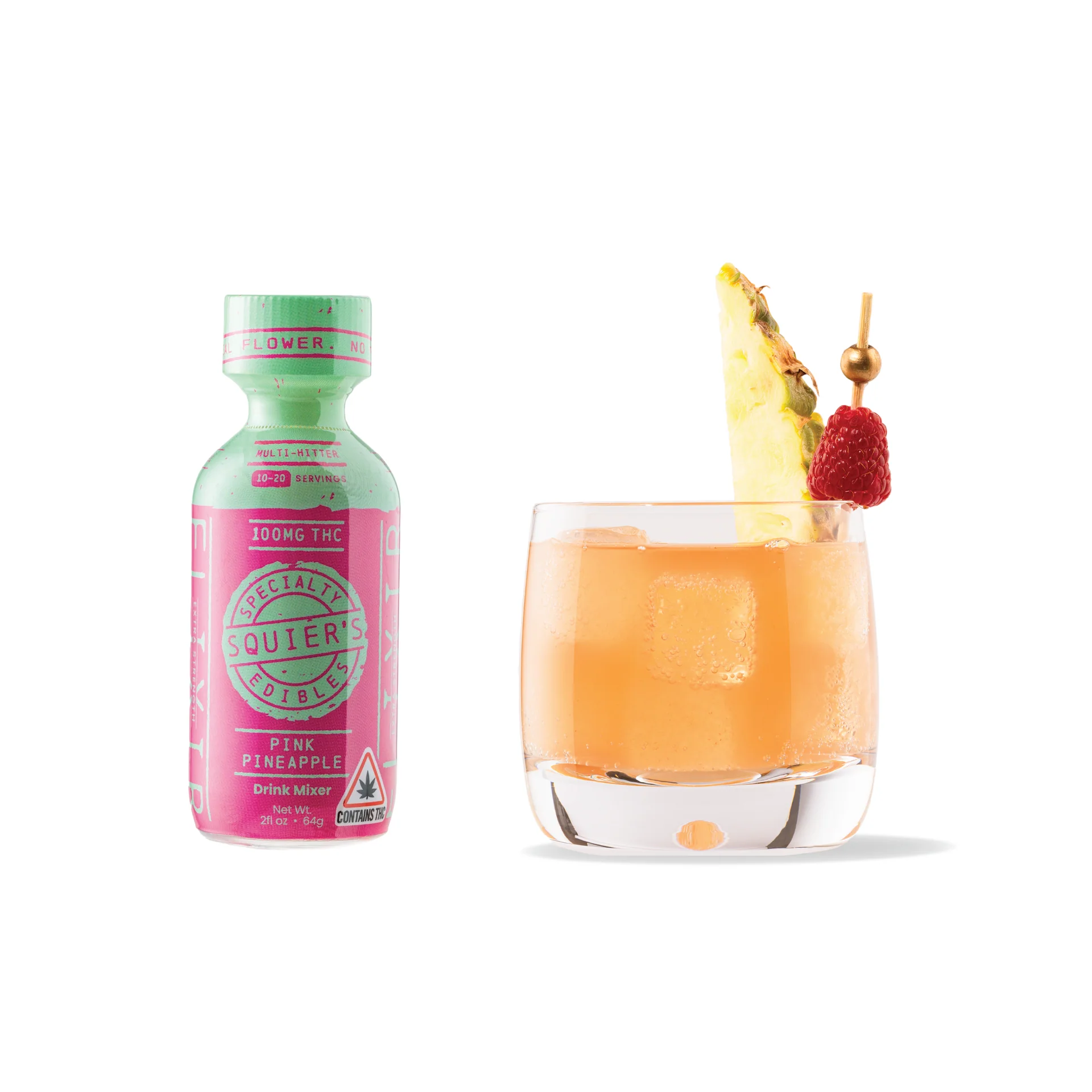 Photograph of product: Squier's | Pink Pineapple Rosin Elixir | 100mg