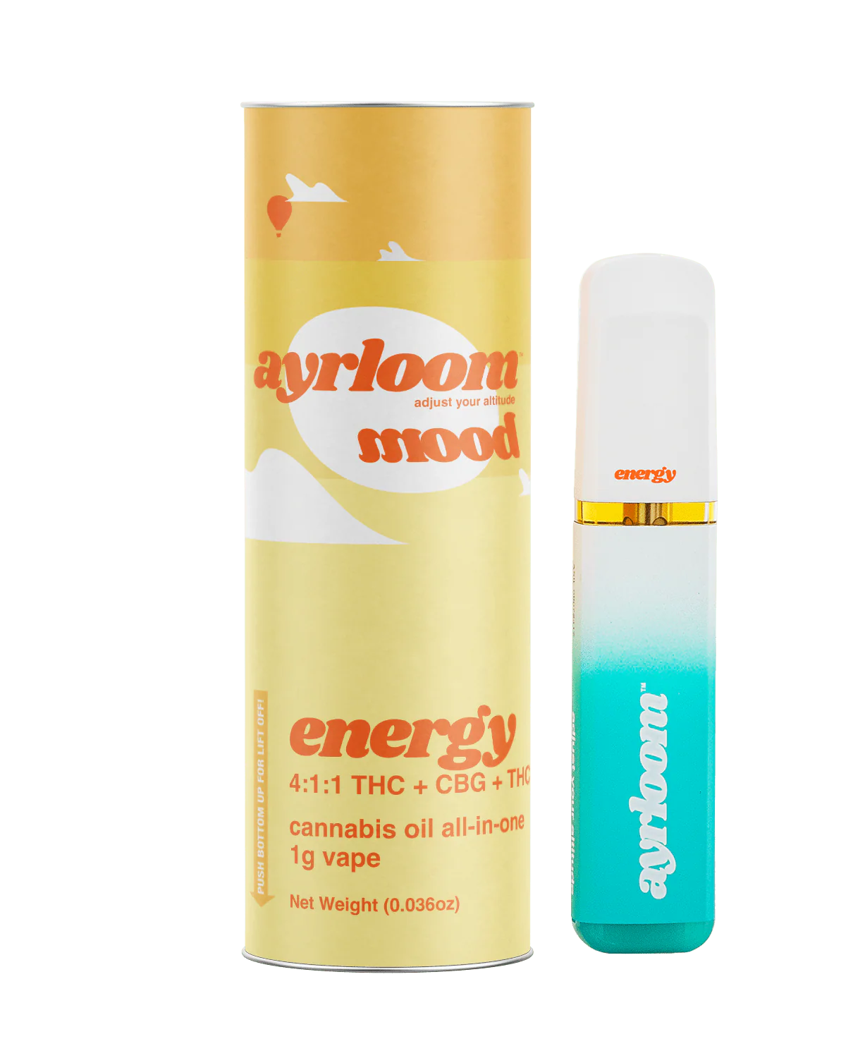 Photograph of product: Ayrloom - Energy (TH-oui:CBG:TH-ouiV) - Vape