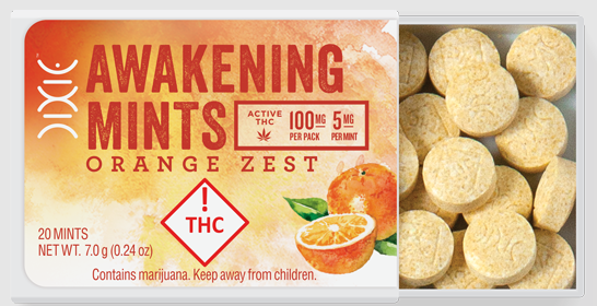 Photograph of product: Dixie - Mints - Awakening Orange Zest - 100mg