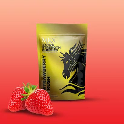 Photograph of product: MKX - Gummies - Strawberry Kush - 200mg - 10pk