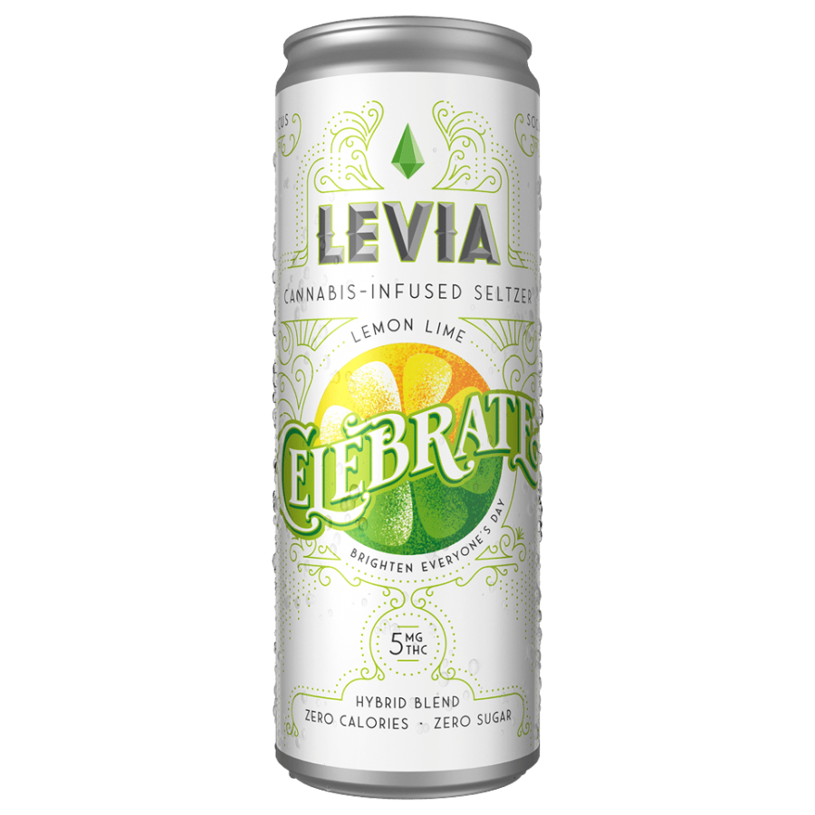Photograph of product: Levia Seltzer | 5mg | Hybrid | Lemon Lime Seltzer